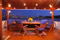 Aft deck night