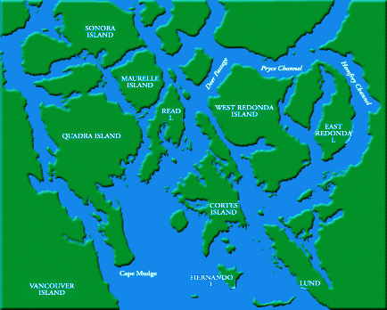 Desolation Sound Map Sailing School